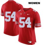 Women's NCAA Ohio State Buckeyes Tyler Friday #54 College Stitched No Name Authentic Nike Red Football Jersey PN20G43UE